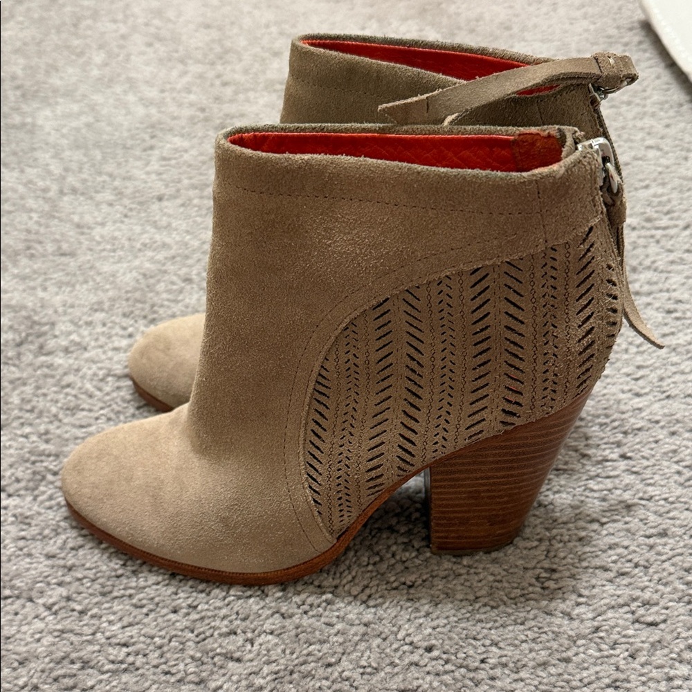 Coach Tan Suede Ankle Boots